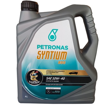 Ulei Petronas Syntium 800 10W-40 API SN ACEA A3 B3 Mercedes Cool Tech 4L Ulei Petronas Syntium 800 10W-40 API SN ACEA A3 B3 Mercedes Cool Tech 4L