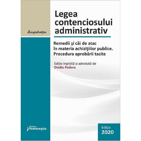 Legea contenciosului administrativ Act. 23 Octombrie 2020