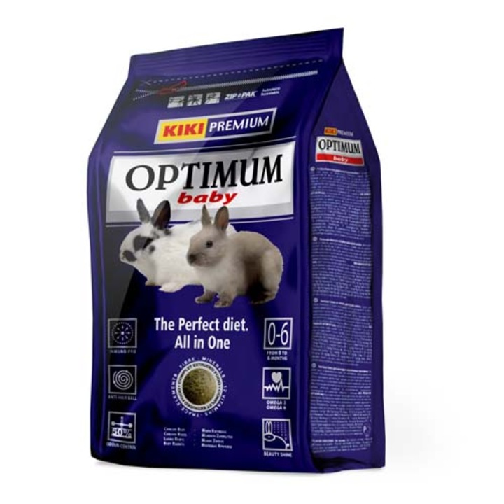 Kiki Optimum Baby 800g miden egyben kölyök nyúl táp