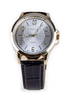 Christian Lacroix, Ceas quartz cu o curea din piele, Negru Christian Lacroix, Ceas quartz cu o curea din piele, Negru