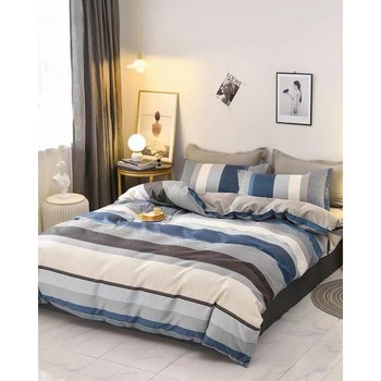 Set Lenjerie de Pat Bumbac Satinat, 4 Piese, Pat 1 Persoana, Darker Stripes Set Lenjerie de Pat Bumbac Satinat, 4 Piese, Pat 1 Persoana, Darker Stripes