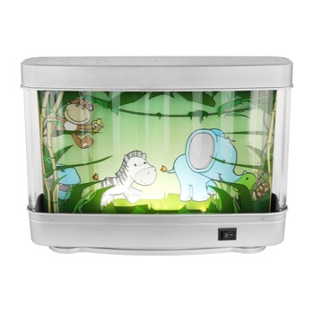 Veioza rotativa tip acvariu, Globo Lighting, 30x7.2x23 cm, 2W, pictograme animale Veioza rotativa tip acvariu, Globo Lighting, 30x7.2x23 cm, 2W, pictograme animale