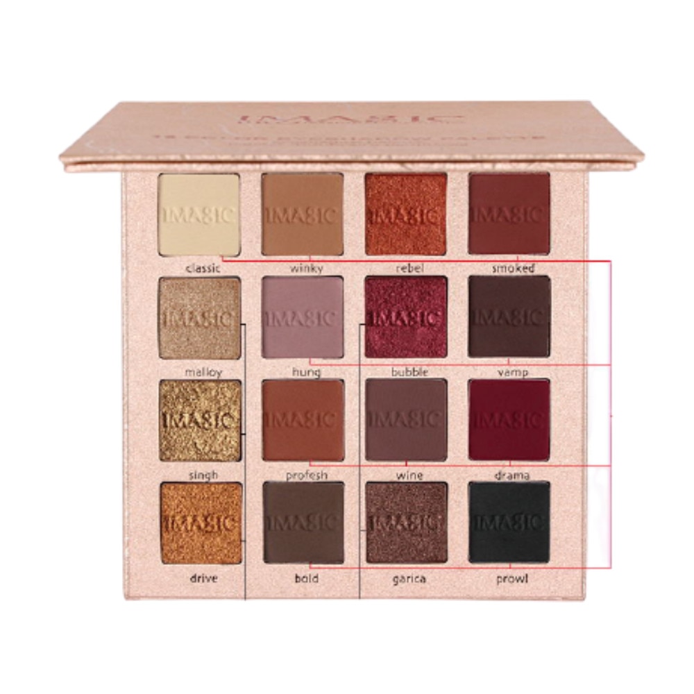 Fard de pleoape Charm Paleta cu 16 culori, Imagic, Multicolor