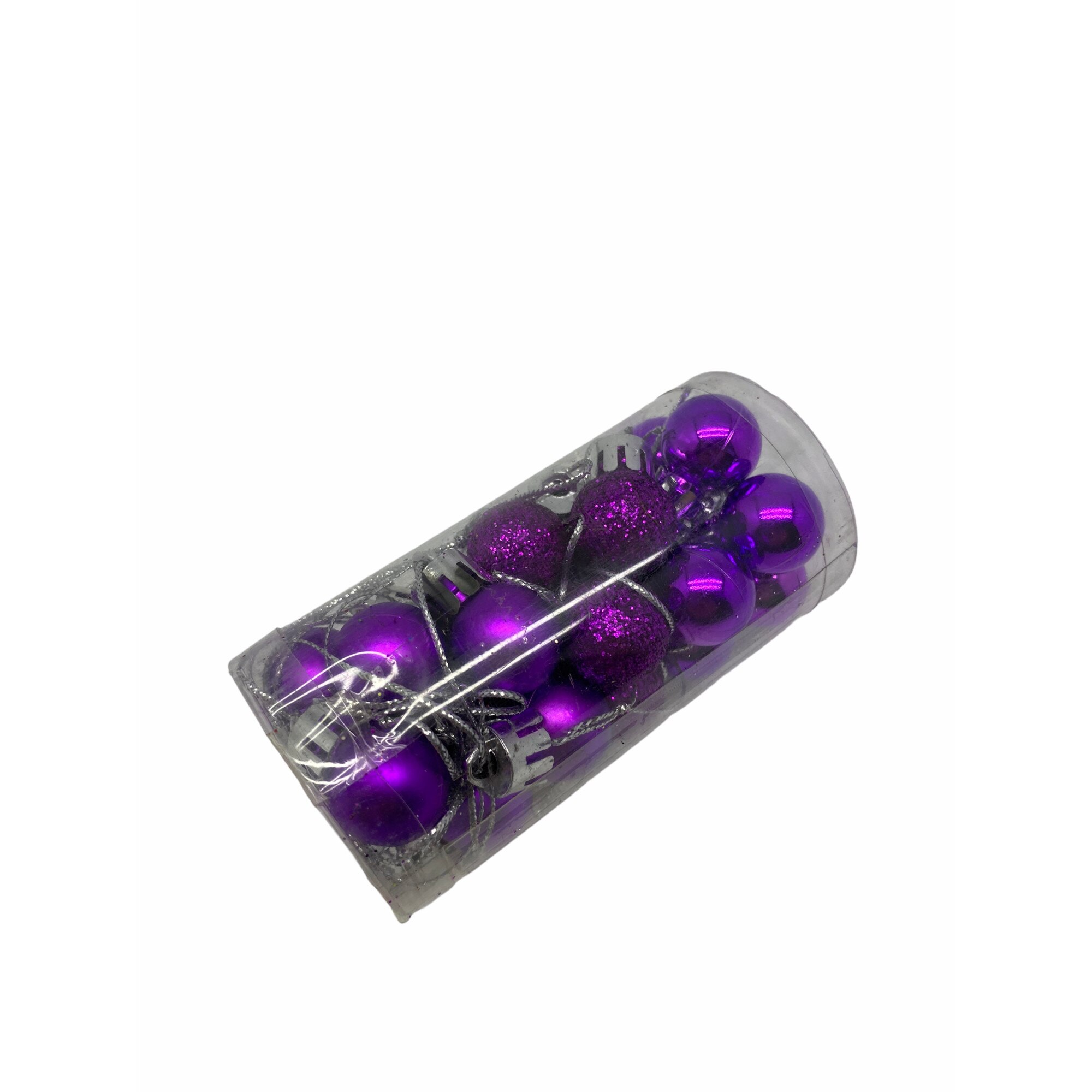 Set 24 globuri brad, Craciun, Atelier, Mov, 2cm