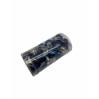 Set 24 globuri brad, Craciun, Atelier, Albastru inchis, 2cm Set 24 globuri brad, Craciun, Atelier, Albastru inchis, 2cm