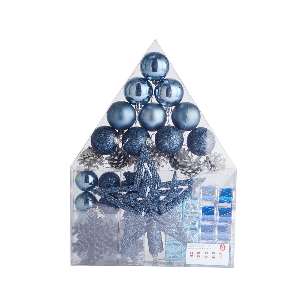 Set 60 glob din plastic Actuel, albastre