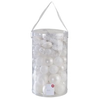 Set cu 82 ornamente Actuel albe pentru Craciun