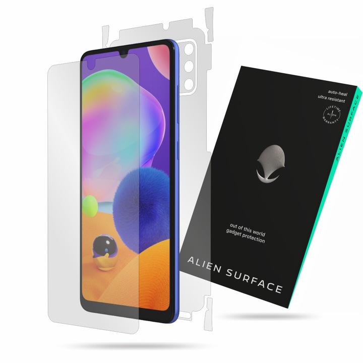 Alien Surface, Samsung Galaxy A31, képernyővédő fólia, hátsó, oldal