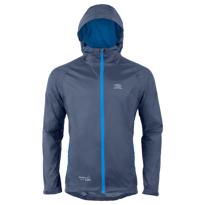 Jacheta Waterproof/Windproof Highlander Stow&Go, Bleumarin