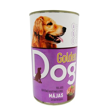 Hrana umeda pentru caine, Golden Dog, cu ficat, 1240 g Hrana umeda pentru caine, Golden Dog, cu ficat, 1240 g