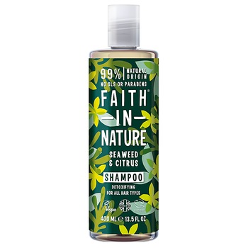 Sampon natural detoxifiant Faith in Nature cu alge marine si citrice pentru toate tipurile de par, 400 ml Sampon natural detoxifiant Faith in Nature cu alge marine si citrice pentru toate tipurile de par, 400 ml