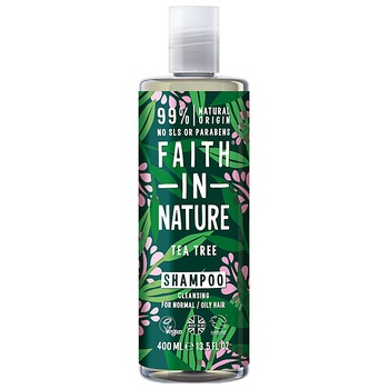 Sampon natural purificator Faith in Nature cu ulei din arbore de ceai pentru par gras cu matreata, 400 ml Sampon natural purificator Faith in Nature cu ulei din arbore de ceai pentru par gras cu matreata, 400 ml