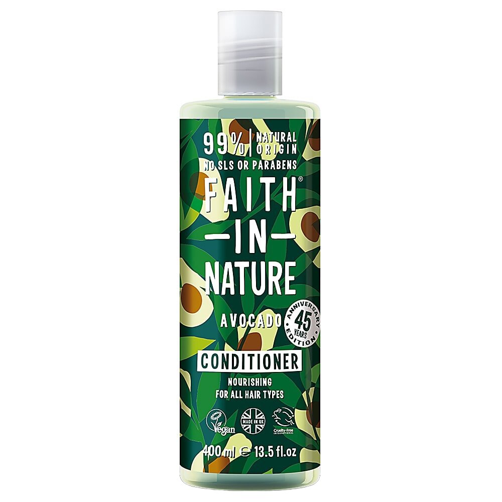 Balsam natural hidratant Faith in Nature cu avocado pentru toate tipurile de par, 400 ml