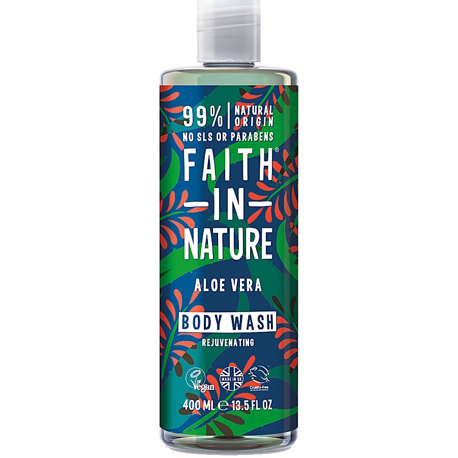 Gel de dus natural, reparator Faith in Nature cu Aloe Vera, 400 ml