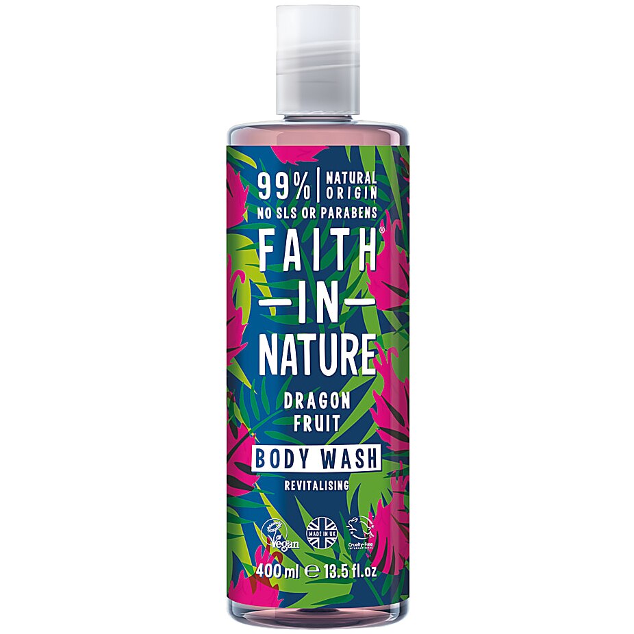 Gel de dus natural, revitalizant Faith in Nature cu fructul dragonului, 400 ml