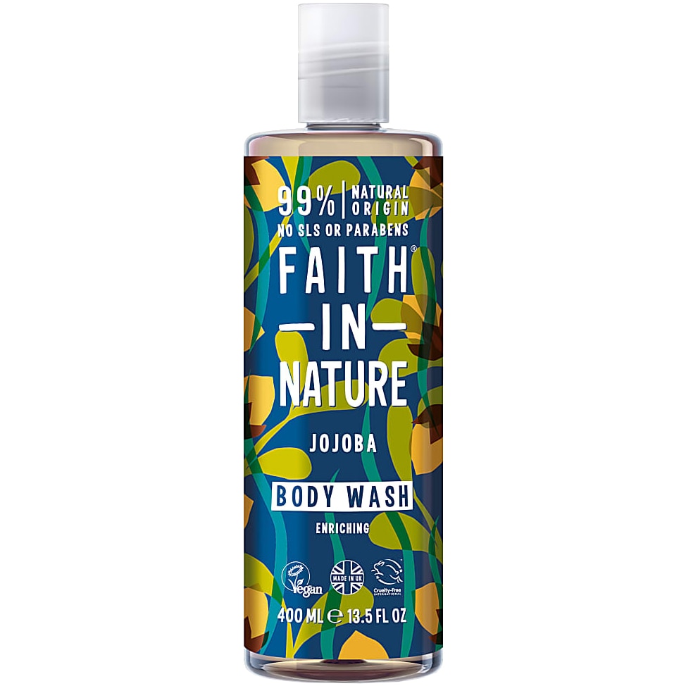 Gel de dus natural, reconfortant Faith in Nature cu jojoba, 400 ml