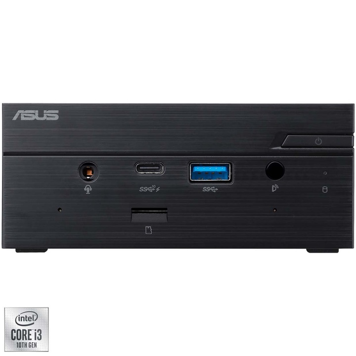 Mini PC ASUS PN62S-BB3040MD cu procesor Intel® Core™ i3-10110U pana la 4.10GHz, fara RAM, fara stocare, Intel® UHD Graphics, No OS