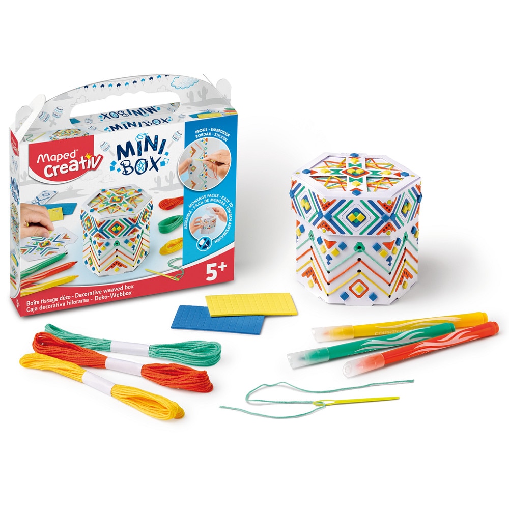 Set Creativ, Mini box, cutie crosetata, Maped