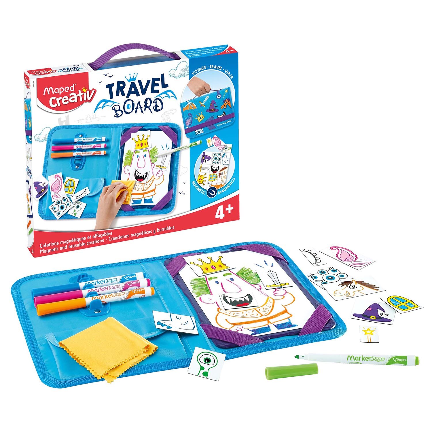 Set Creativ, Travel Board, cavaleri si printese, Maped