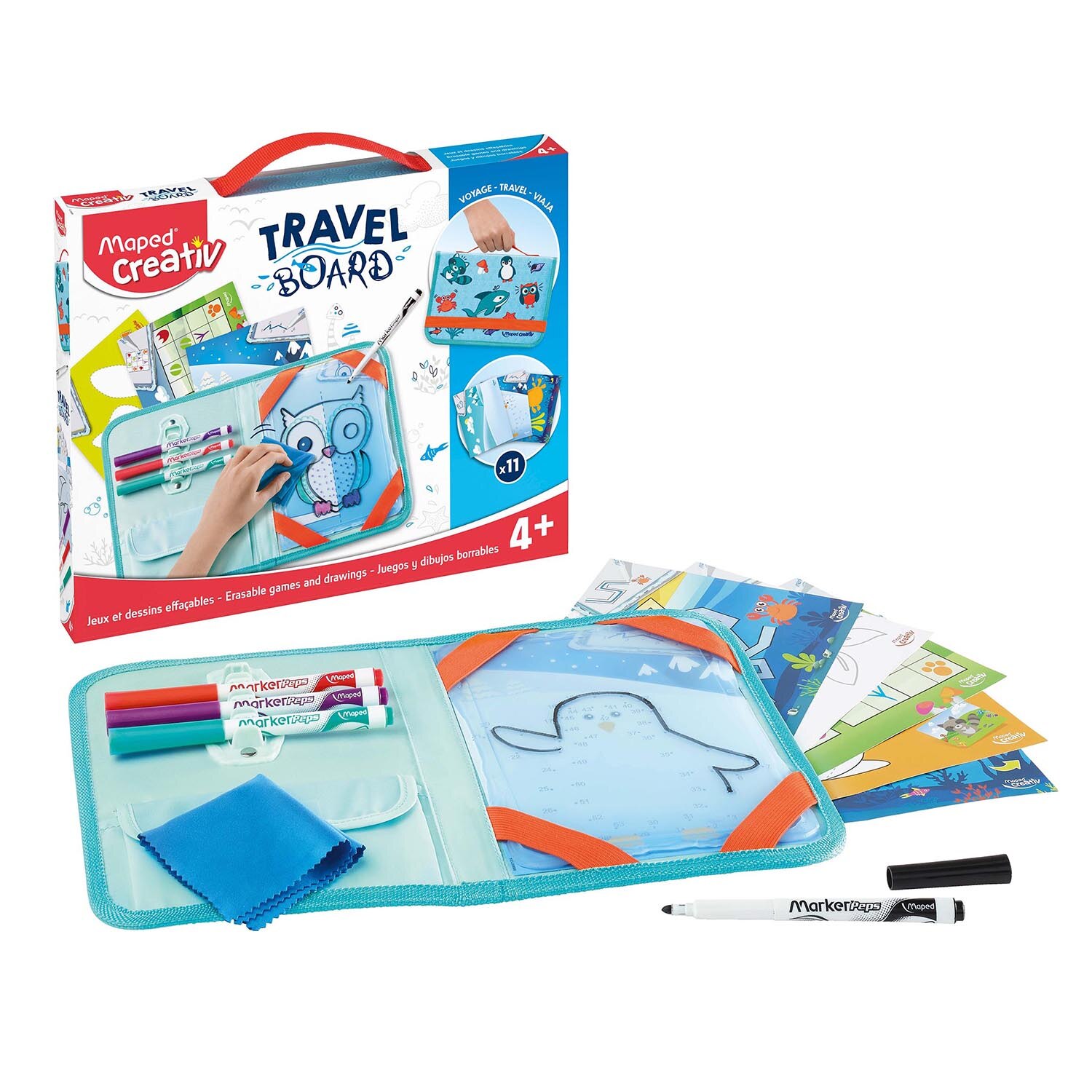 Set Creativ, Travel Board, animale, Maped