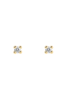 PDPAOLA, Cercei de aur de 18K cu tija si zirconia, Auriu/Transparent PDPAOLA, Cercei de aur de 18K cu tija si zirconia, Auriu/Transparent