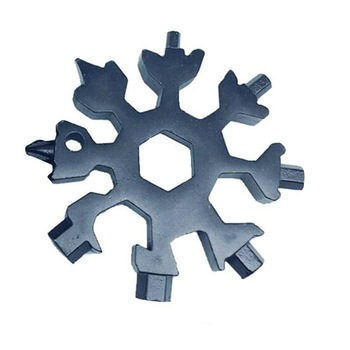 Breloc-unealta multifunctionala 18-in-1 Snowflake Negru Breloc-unealta multifunctionala 18-in-1 Snowflake Negru