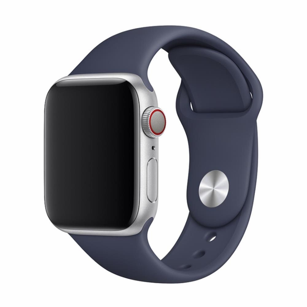 Curea Devia Deluxe Series Sport pentru Apple Watch 38mm / 40mm, Midnight Blue, silicon