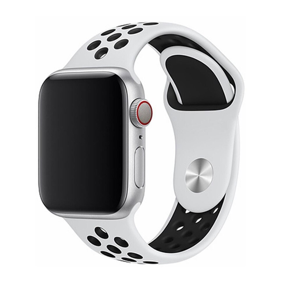 Curea Devia Deluxe Series Sport 2 pentru Apple Watch 42mm / 44mm, White, silicon perforat