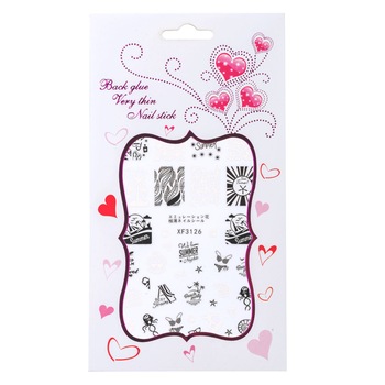 Sticker Lila Rossa pentru decor unghii, Craciun, Revelion si iarna, nail art, XF3126 Sticker Lila Rossa pentru decor unghii, Craciun, Revelion si iarna, nail art, XF3126