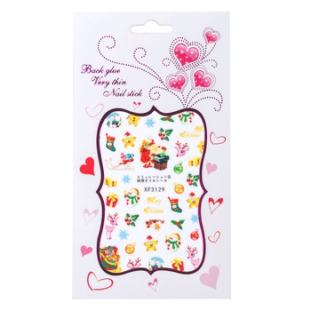 Sticker Lila Rossa pentru decor unghii, Craciun, Revelion si iarna, nail art, XF3129 Sticker Lila Rossa pentru decor unghii, Craciun, Revelion si iarna, nail art, XF3129