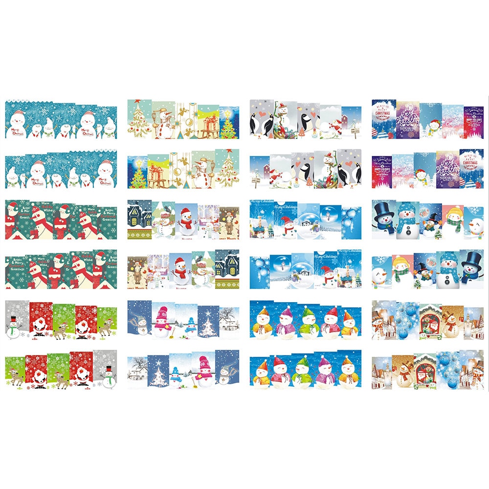 Set stickere nail art Lila Rossa, pentru Craciun, Revelion si iarna, 24 buc, BN-221-224