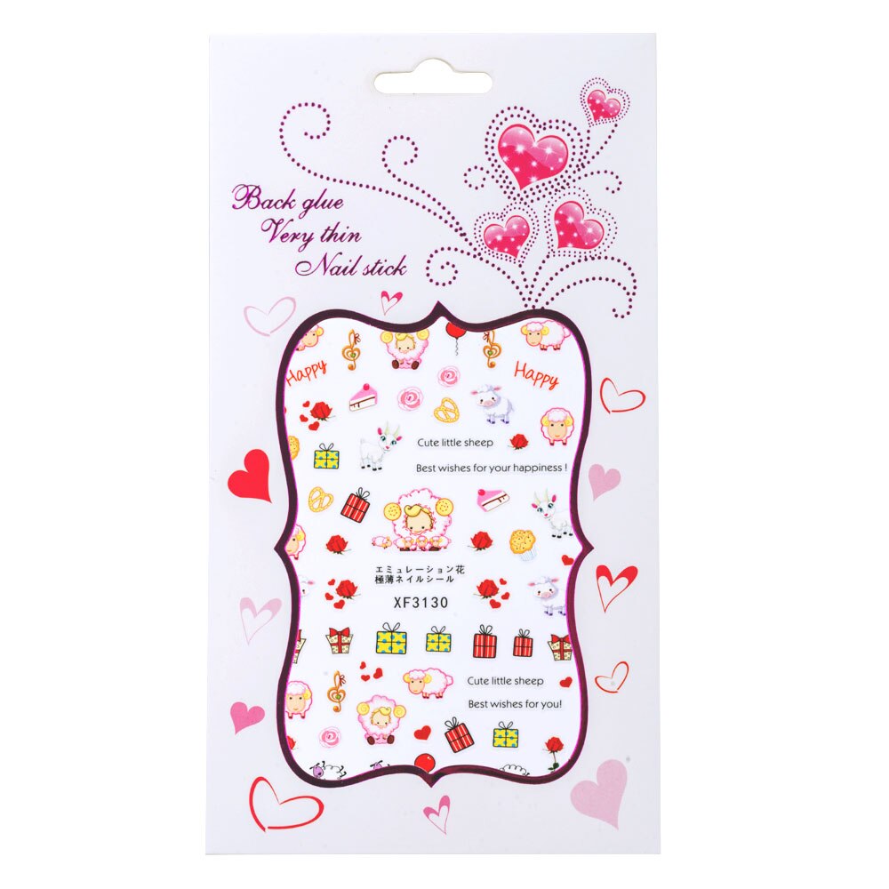 Sticker Lila Rossa pentru decor unghii, Craciun, Revelion si iarna, nail art, XF3130