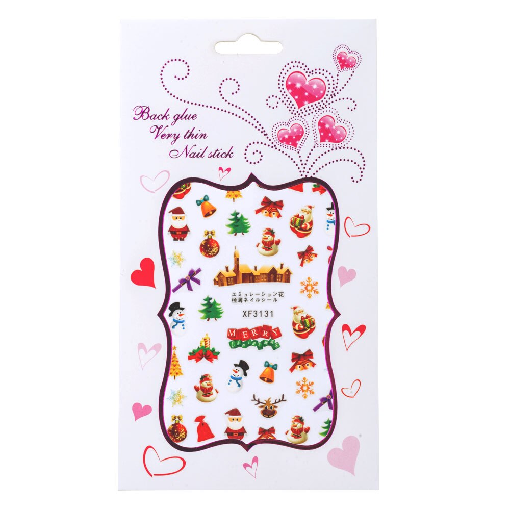 Sticker Lila Rossa pentru decor unghii, Craciun, Revelion si iarna, nail art, XF3131