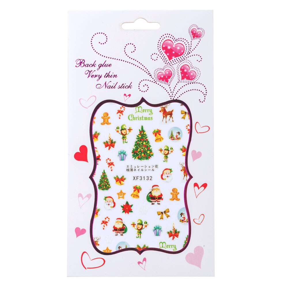 Sticker Lila Rossa pentru decor unghii, Craciun, Revelion si iarna, nail art, XF3132