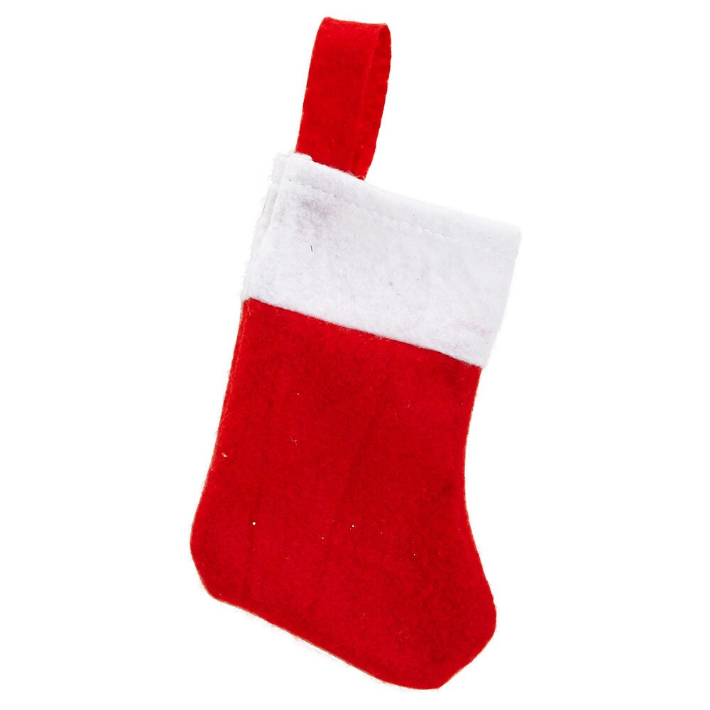 Soseta Xmas Actuel, alb cu rosu, 18 cm