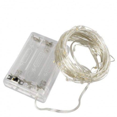 Instalatie 100 LED, cu baterii, multicolor