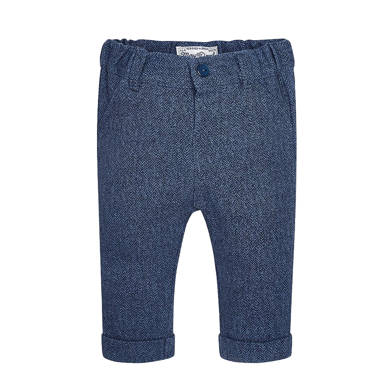 Pantaloni, Mayoral, casual, bebe fetita, albastru, 12 luni