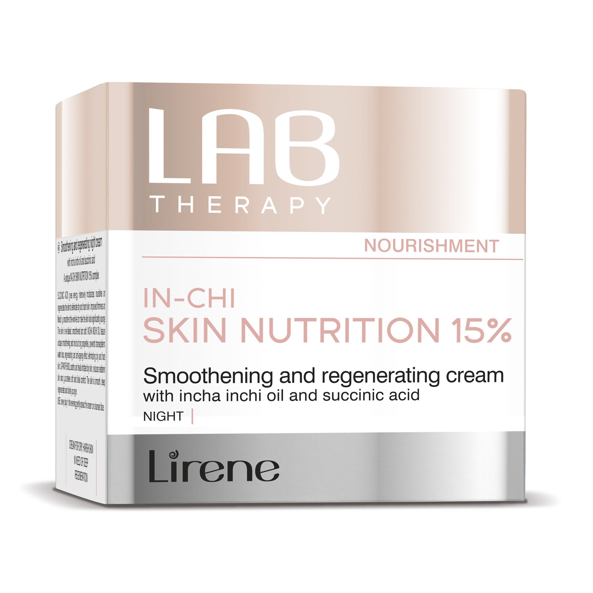 Crema de noapte LAB Therapy nutritiva, cu efect de netezire si regenerare cu ulei de incha inchi si acid succinic, 50ml