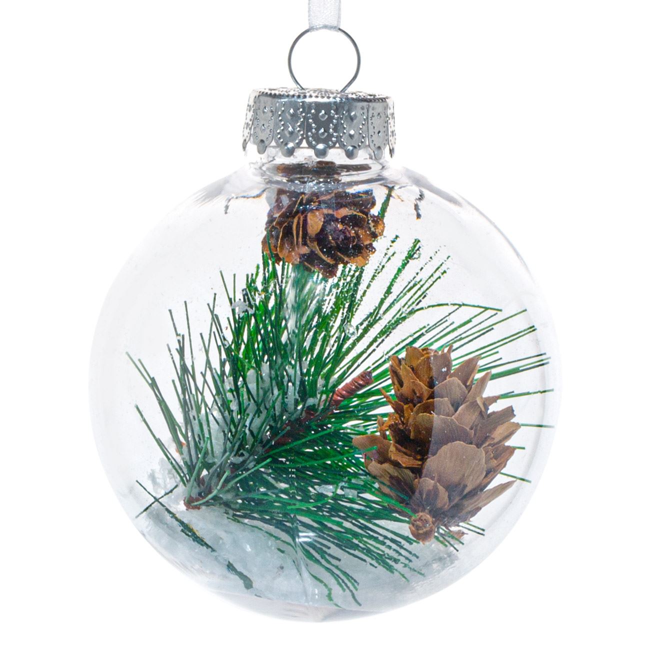 Glob brad de Craciun, decorat in interior, South Perfect Decor, 8 cm