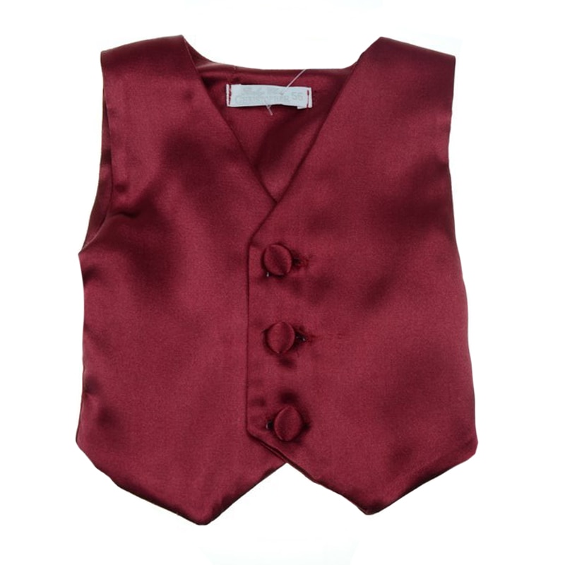 Vesta de botez pentru baieti Christopher Baby Club VST-8, Visiniu, 56 cm