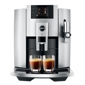 Espressor automat Jura E8 2020 Professional Aroma Moonlight Silver, 1450W, 15 bar, 17 bauturi, sistem lapte, Negru/Argintiu Espressor automat Jura E8 2020 Professional Aroma Moonlight Silver, 1450W, 15 bar, 17 bauturi, sistem lapte, Negru/Argintiu
