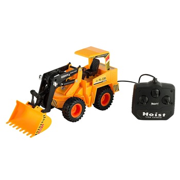 Buldozer cu telecomanda si cupa mobila in 2 pozitii, Jumbo, portocaliu, + 3 ani Buldozer cu telecomanda si cupa mobila in 2 pozitii, Jumbo, portocaliu, + 3 ani