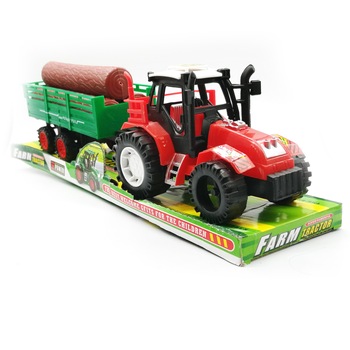 Set tractor cu remorca incarcata cu busteni, 3 piese Set tractor cu remorca incarcata cu busteni, 3 piese