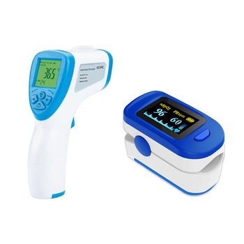 Set Pachet Promo Termometru cu infrarosu non-contact MAAN + Pulsoximetru digital cu ecran LED muticolor STP-02 cu baterii incluse Set Pachet Promo Termometru cu infrarosu non-contact MAAN + Pulsoximetru digital cu ecran LED muticolor STP-02 cu baterii incluse