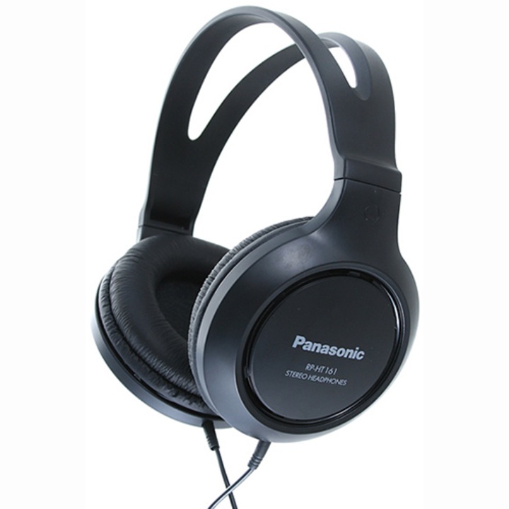Аудио слушалки Panasonic RP-HT161E-K, Черни/Black