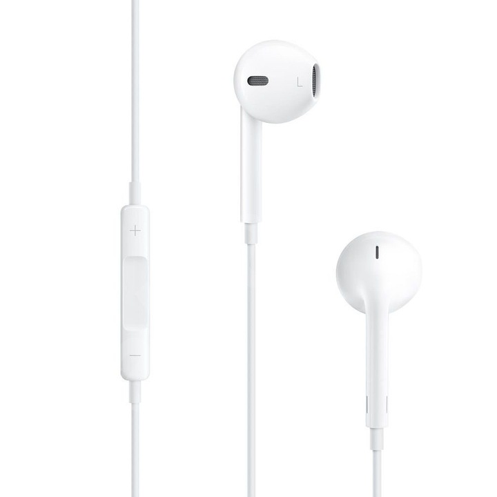 Слушалки с микрофон Apple EarPods, Jack 3.5 мм, White