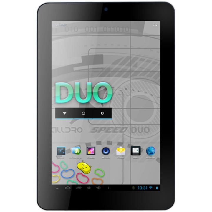 Tableta Allview Alldro Speed DUO cu procesor Cortex A9 Dual-Core 1.50GHz, 7", 1GB DDR3, 8GB, Wi-Fi, Android 4.1 Jelly Bean, Negru/Gri