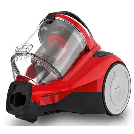 Aspirator fara sac Dirt Devil Yazz 1.1, 800 W, 2.5 l, 3 accesorii, Filtru HEPA, Rosu