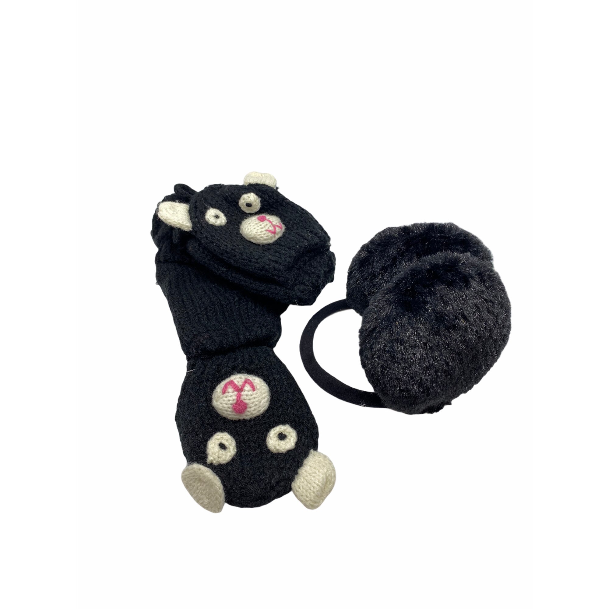 Set manusi si aparatoare urechi, Atelier, Negru
