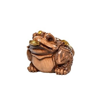 Statueta 'Broscuta feng shui', 10 cm, realizata din rasina Statueta 'Broscuta feng shui', 10 cm, realizata din rasina